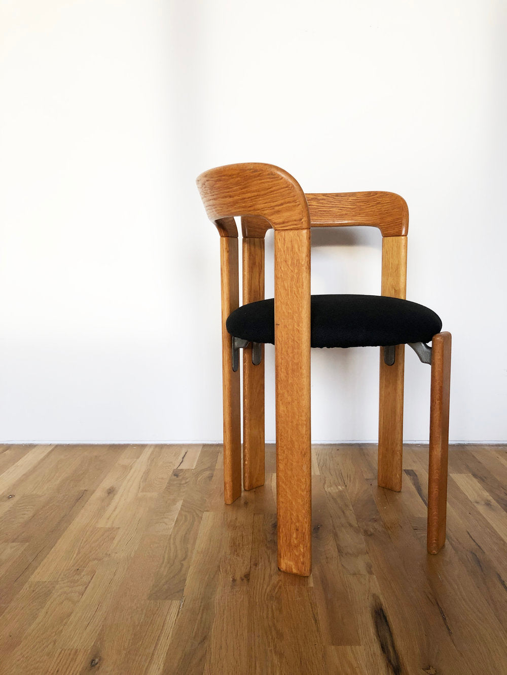 "Rey" Arm Chair in Tiger Oak by Bruno Rey, 1971 Switzerland