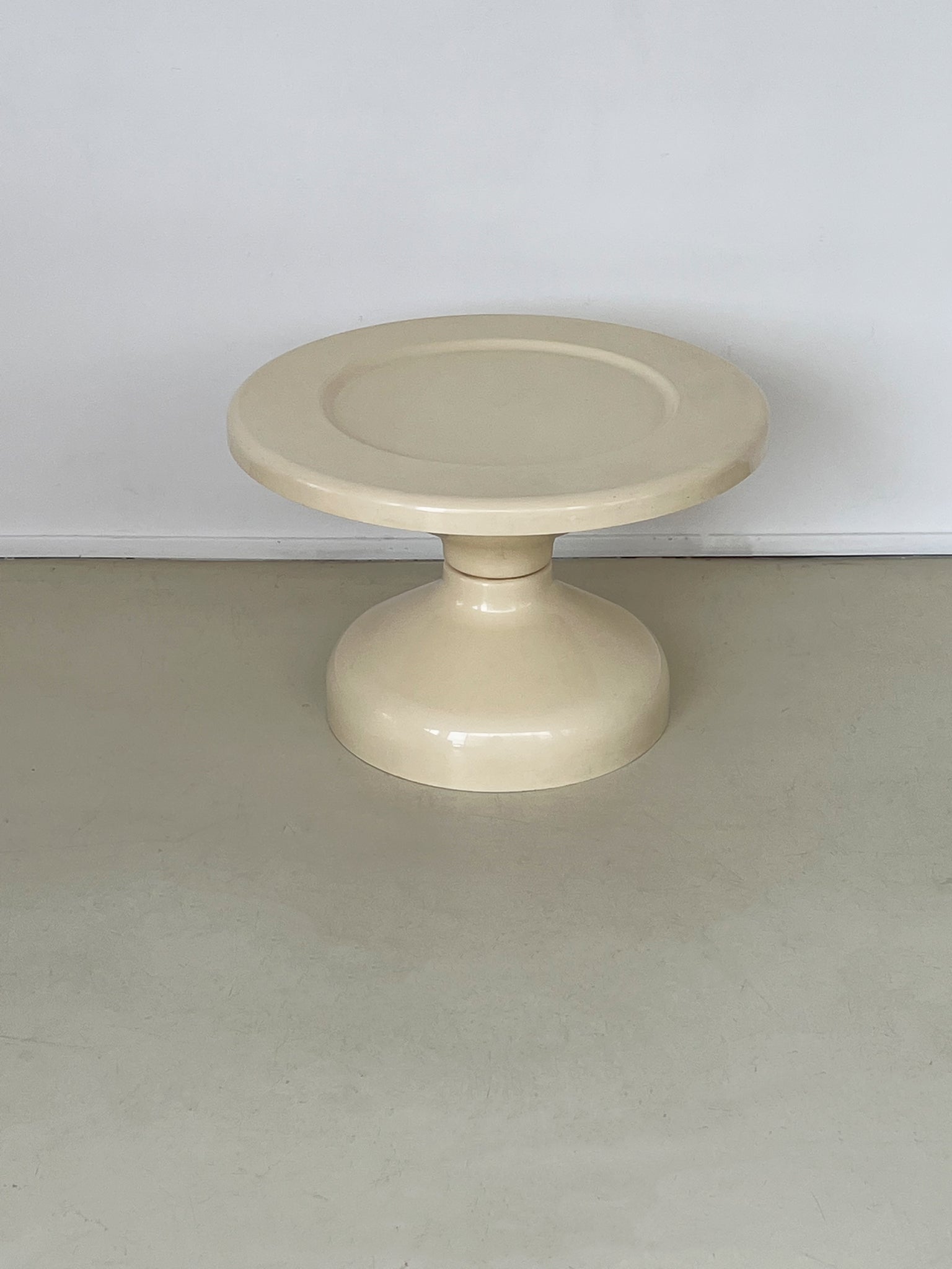 1960s Cream Rocchetto Table by A & P.G. Castiglioni for Kartell