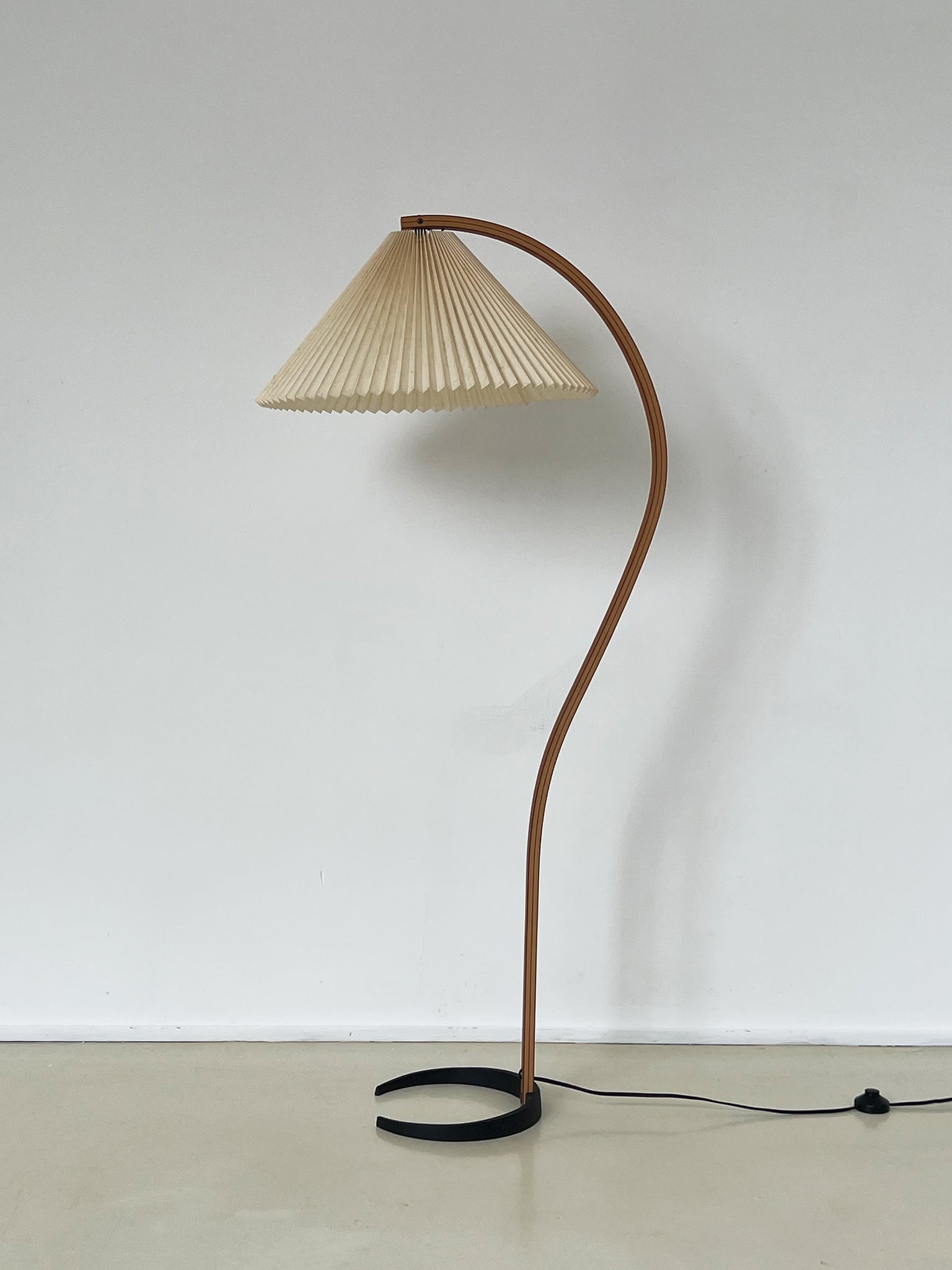 1970s Bent Teak Caprani Floor Lamp, Denmark