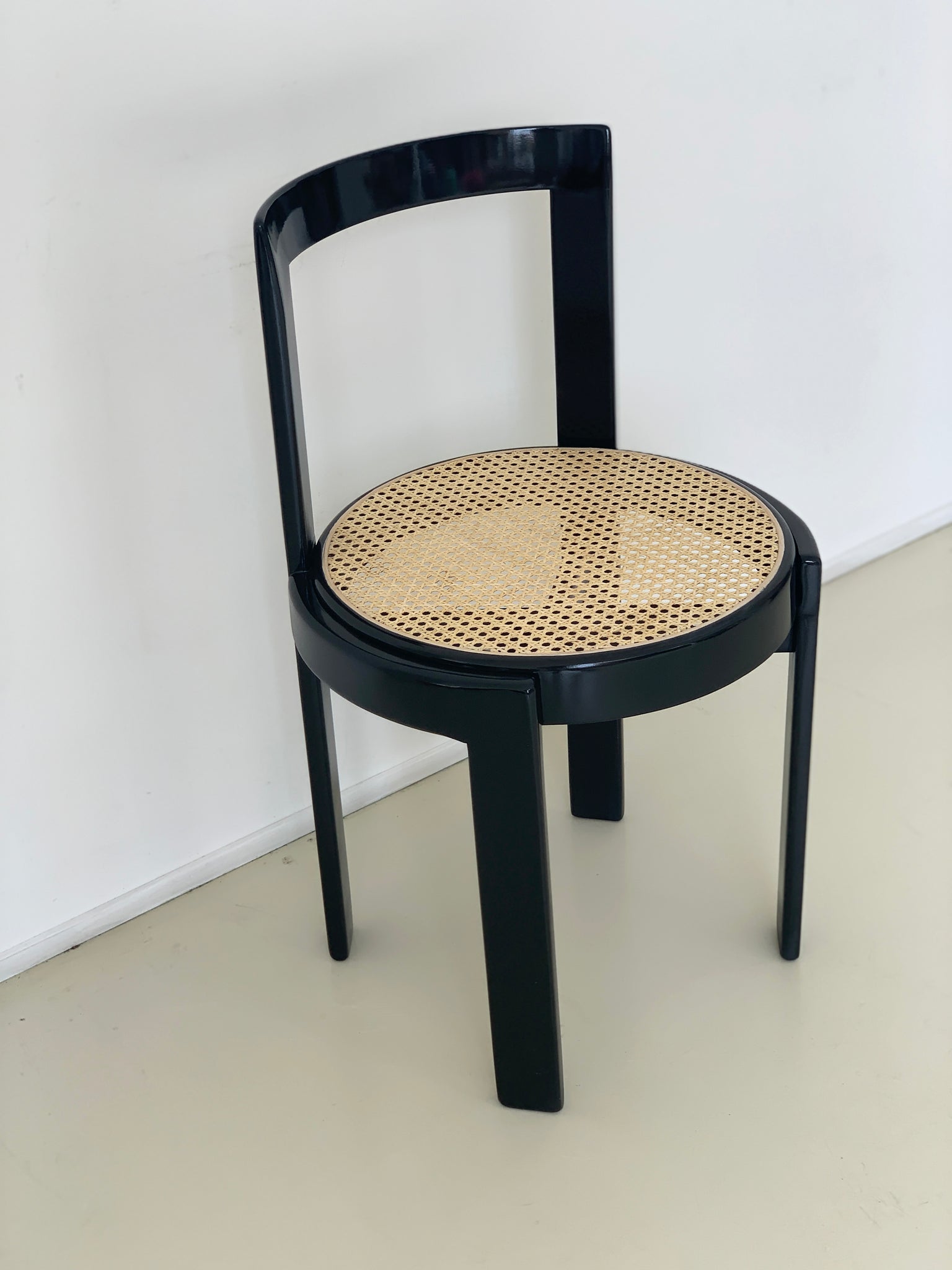 1970s Italian Cane Round Chair