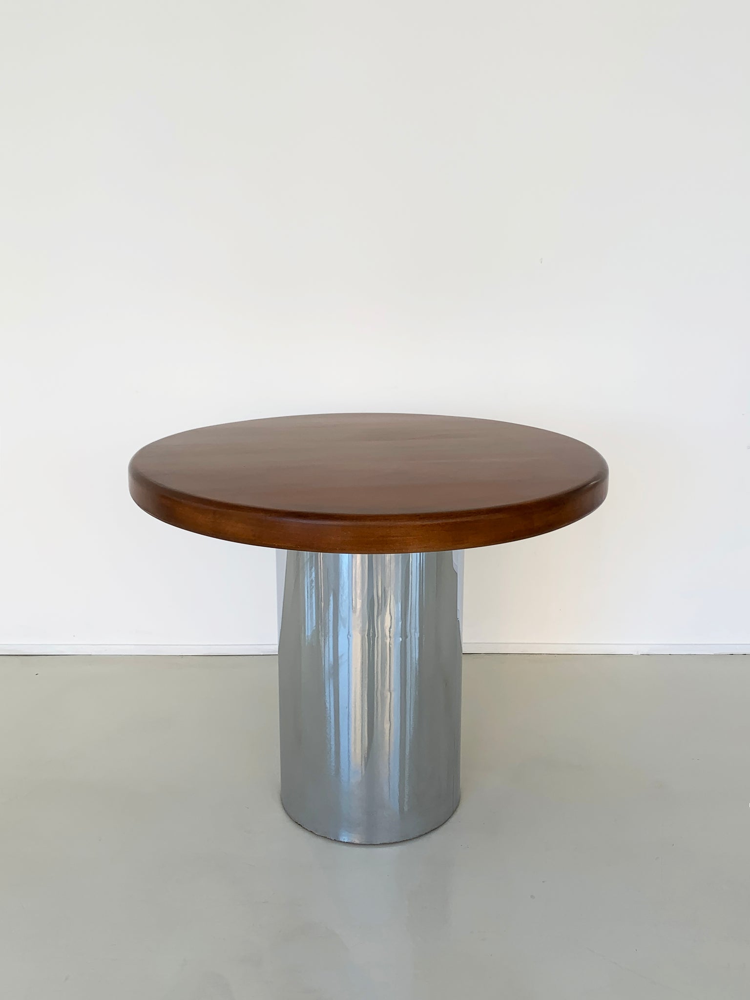 1970s Chrome Drum Round Dining Table