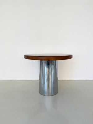 1970s Chrome Drum Round Dining Table