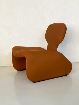 1960's Rust Djinn Chair by Olivier Mourge for Airborne
