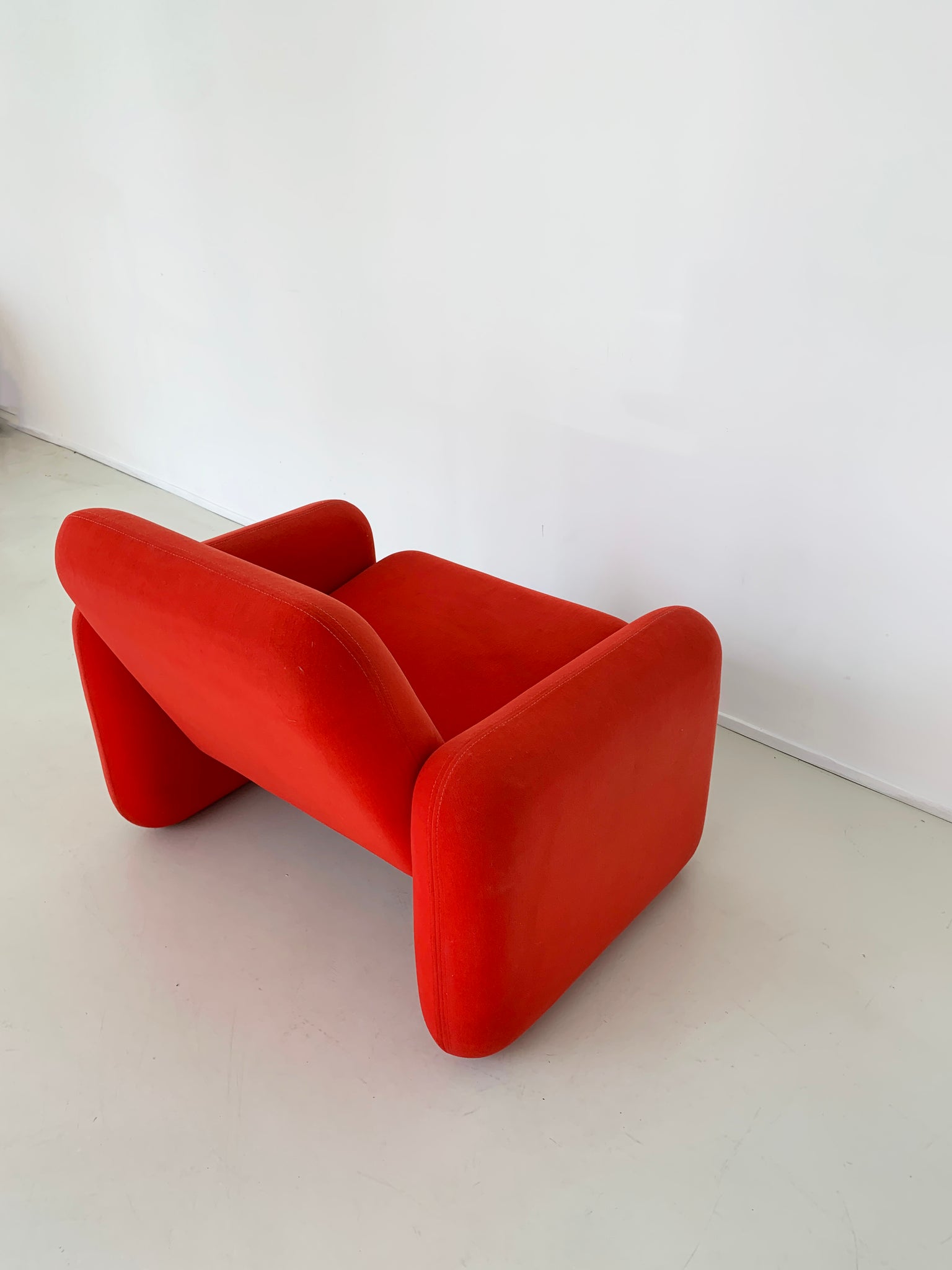 1970s Ray Wilkes Red Chiclet Club Chair for Herman Miller
