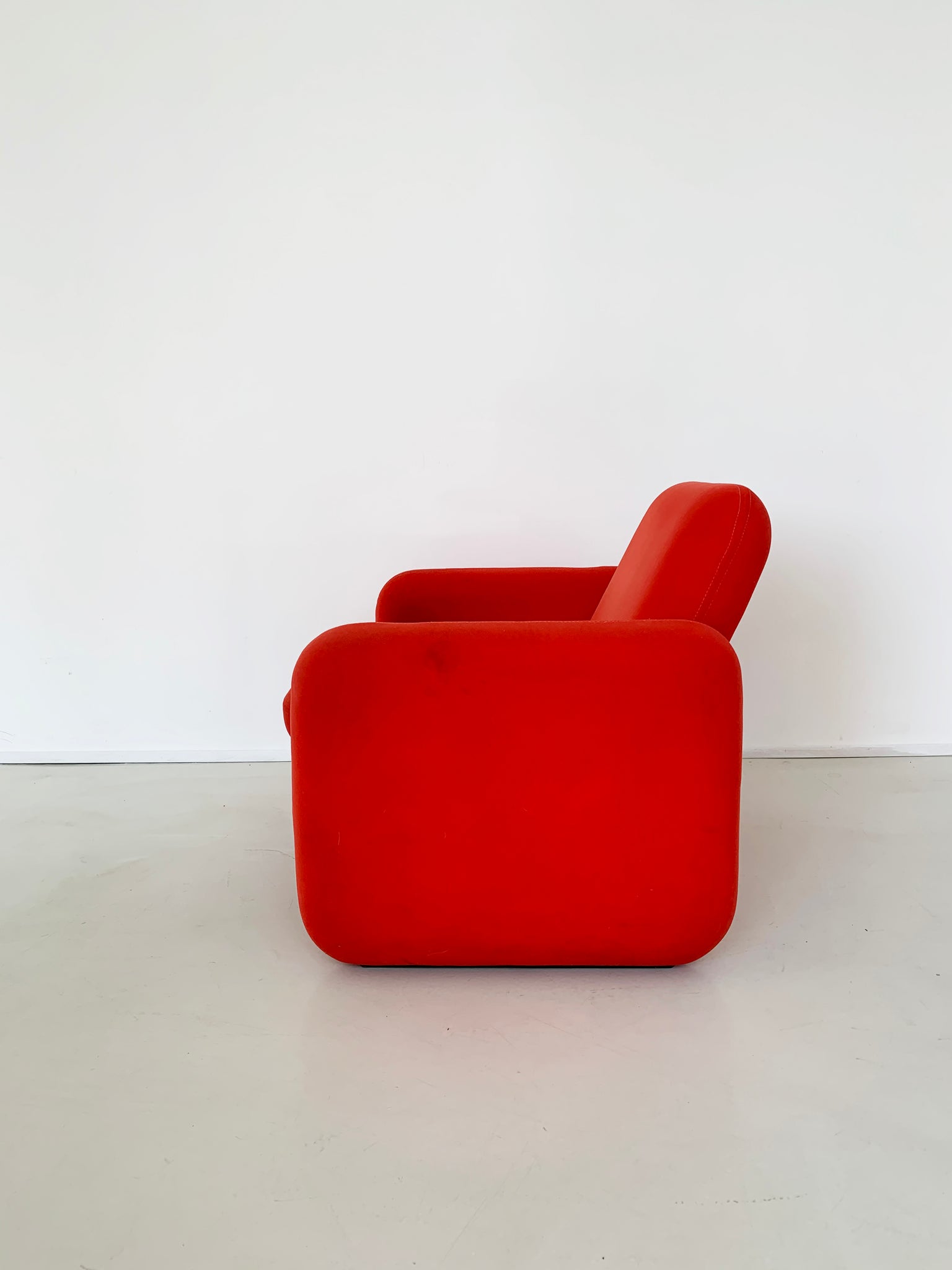 1970s Ray Wilkes Red Chiclet Club Chair for Herman Miller