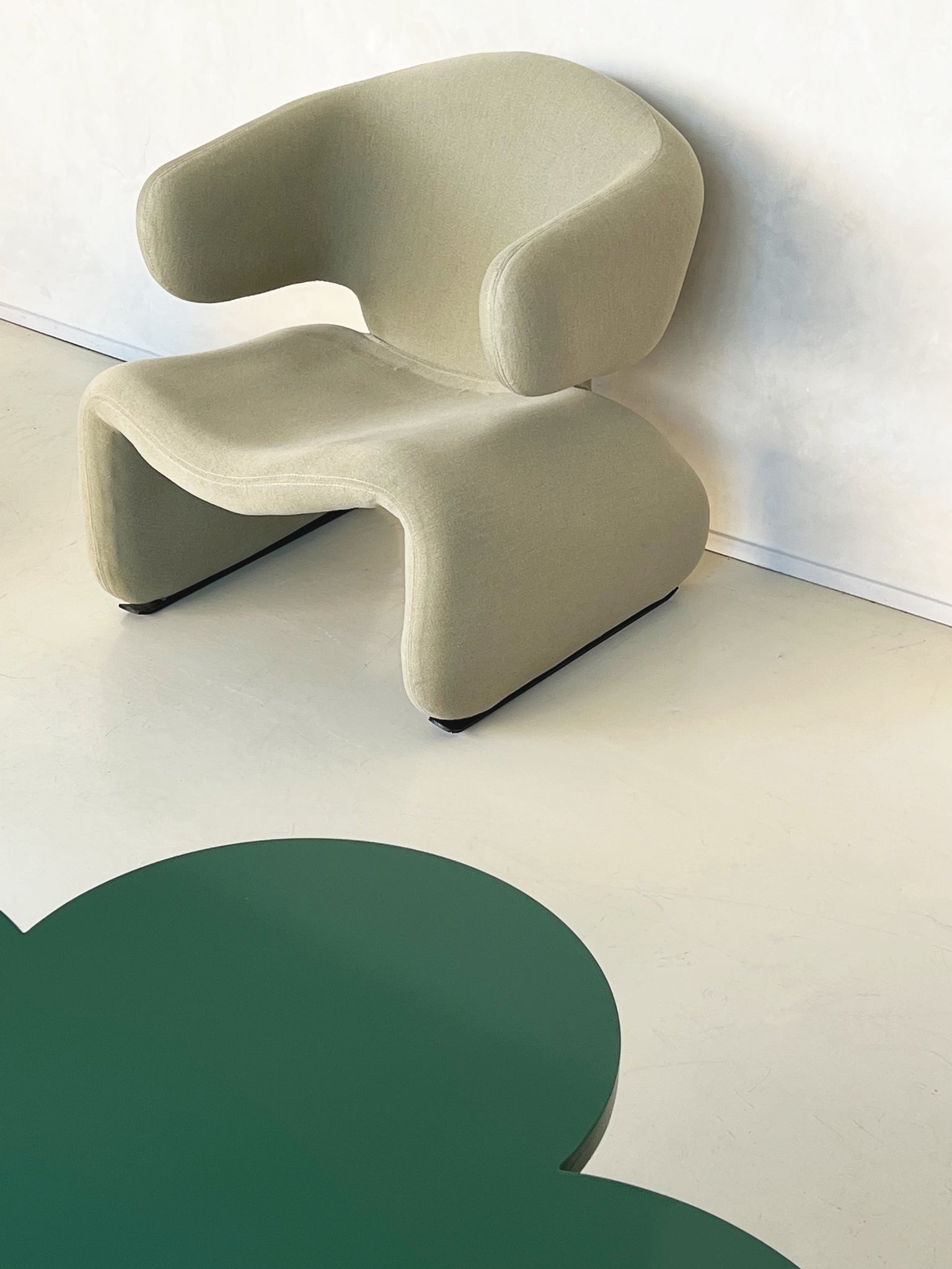 Sage Green Djinn Arm Chair By Olivier Mourgue for Airborne