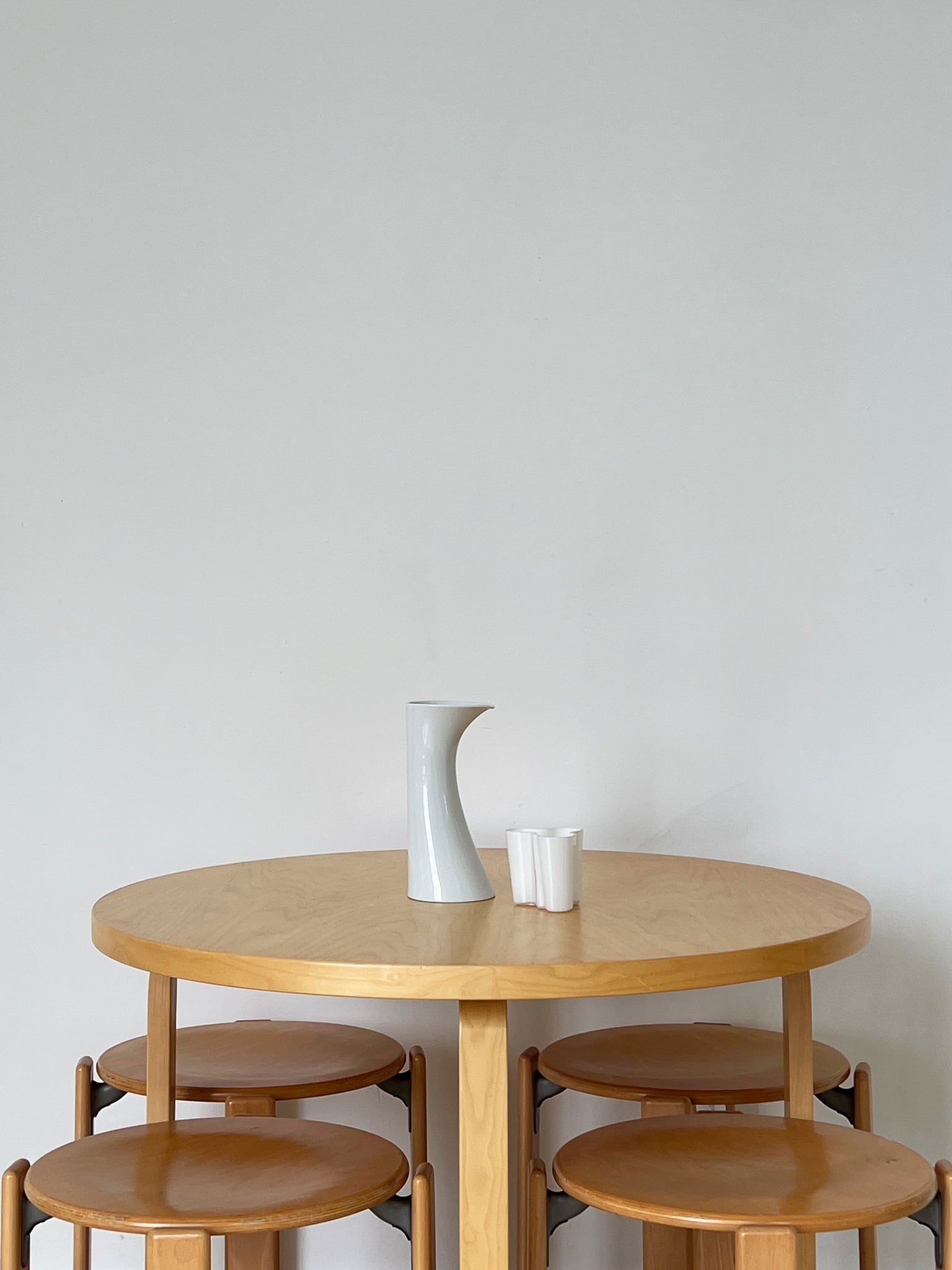 Vintage Alvar Aalto Birch 90A Dining Table for Artek, ICF