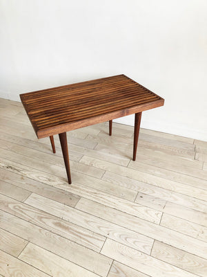 1950s Solid Walnut Mel Smilow Bench/Table, Refinished.