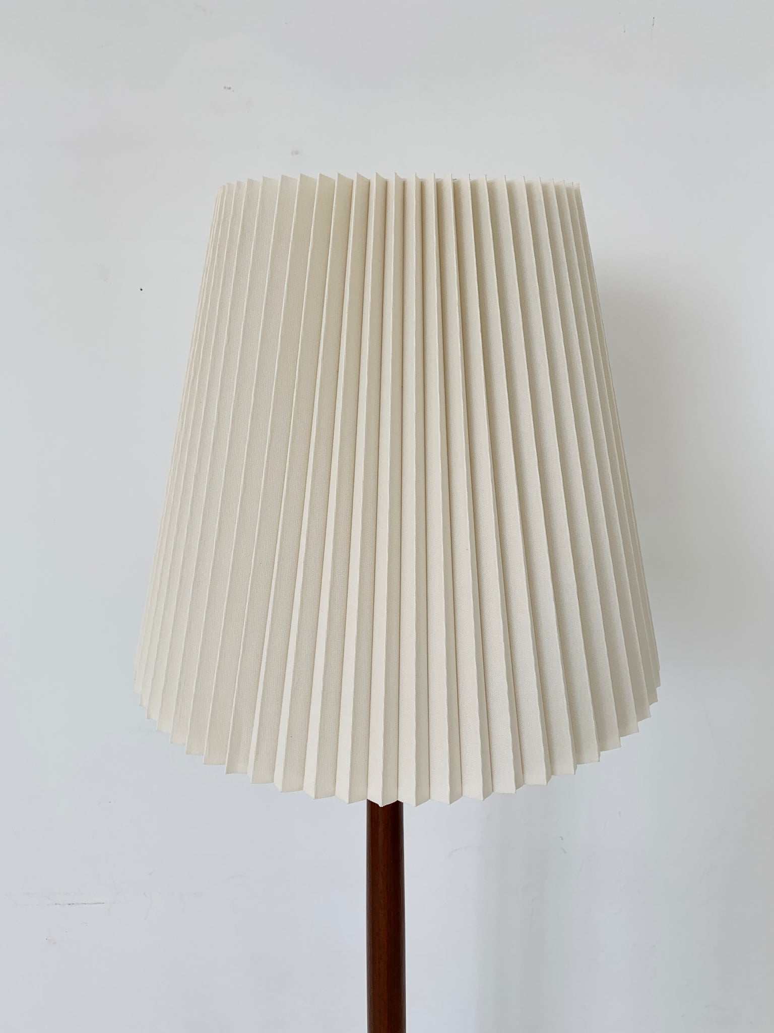 1960s Solid Teak Teardrop Floor Lamp