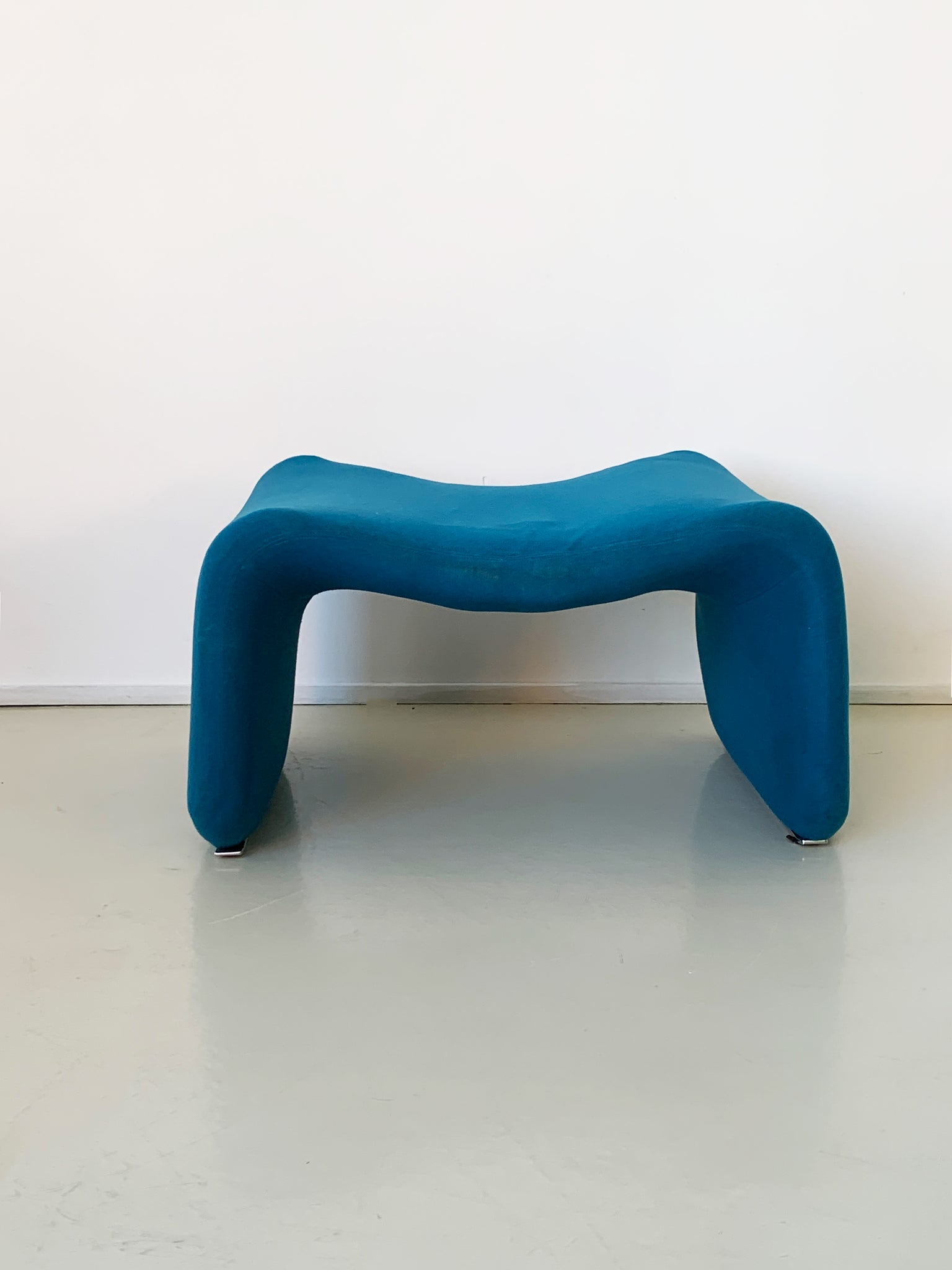 Teal 1960s Djinn Ottoman by Olivier Mourgue for Airborne