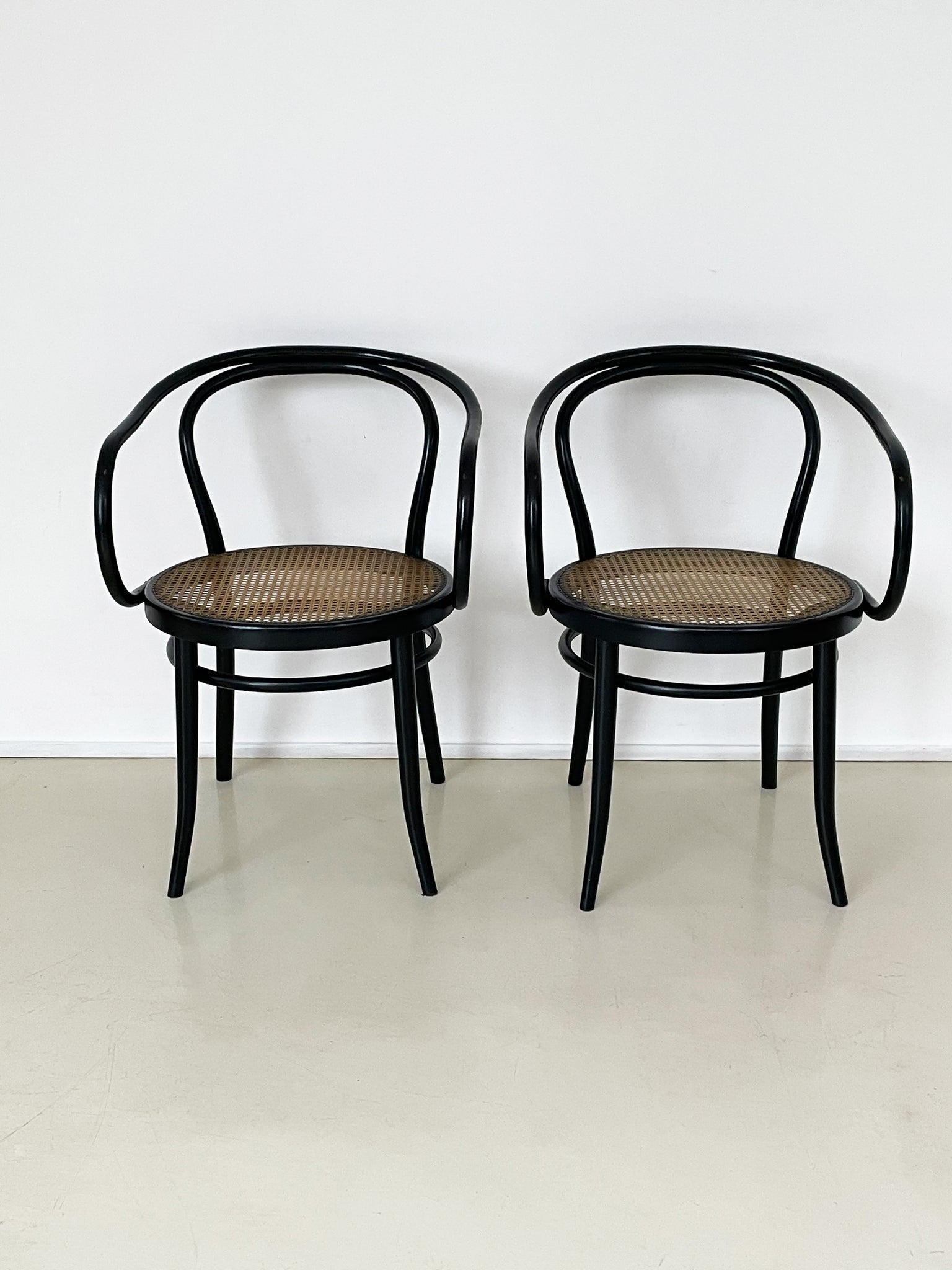 1960s Handcaned Thonet 209 Chairs - Pair of 2