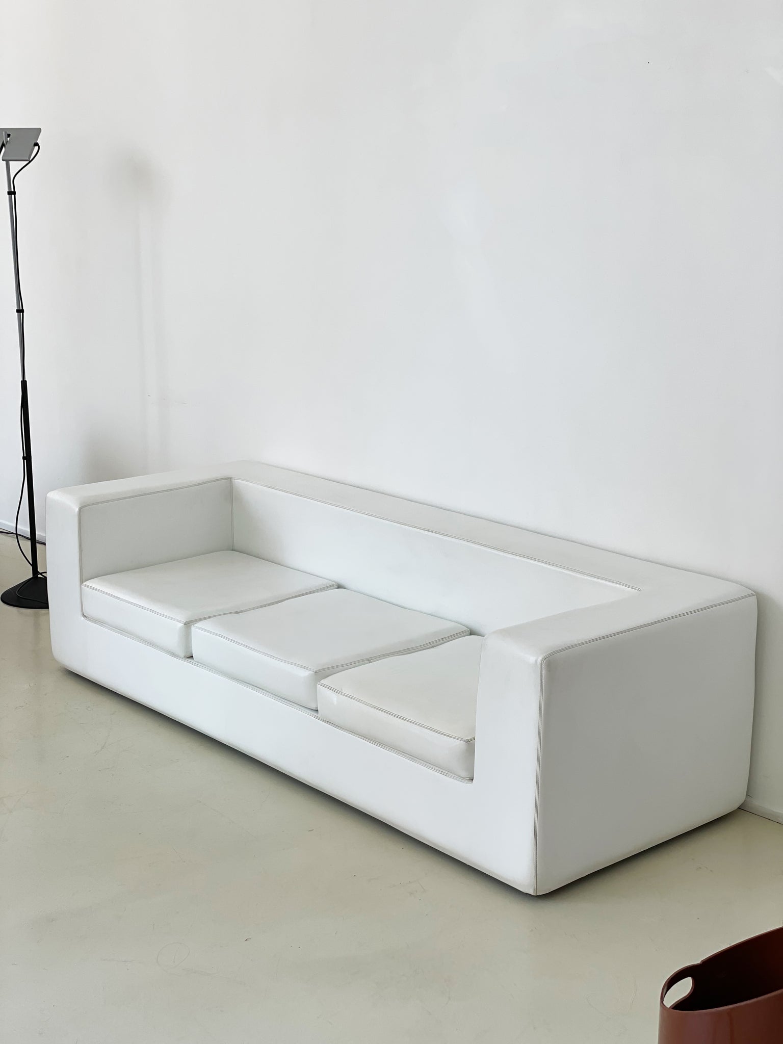 1968 White "Throwaway" 3-Seater Sofa by Zanotta