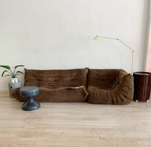 Togo Sofa by Michel Ducaroy for Ligne Roset in Tan Leather France