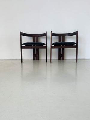 1950s Italian Tobia Scarpa "Pigreco" Rosewood Arm Chair - Each