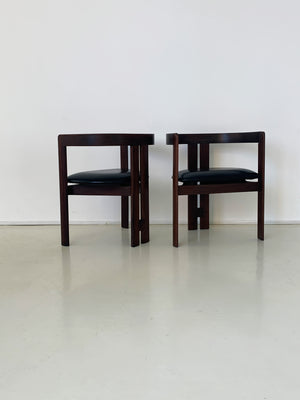 1950s Italian Tobia Scarpa "Pigreco" Rosewood Arm Chair - Each