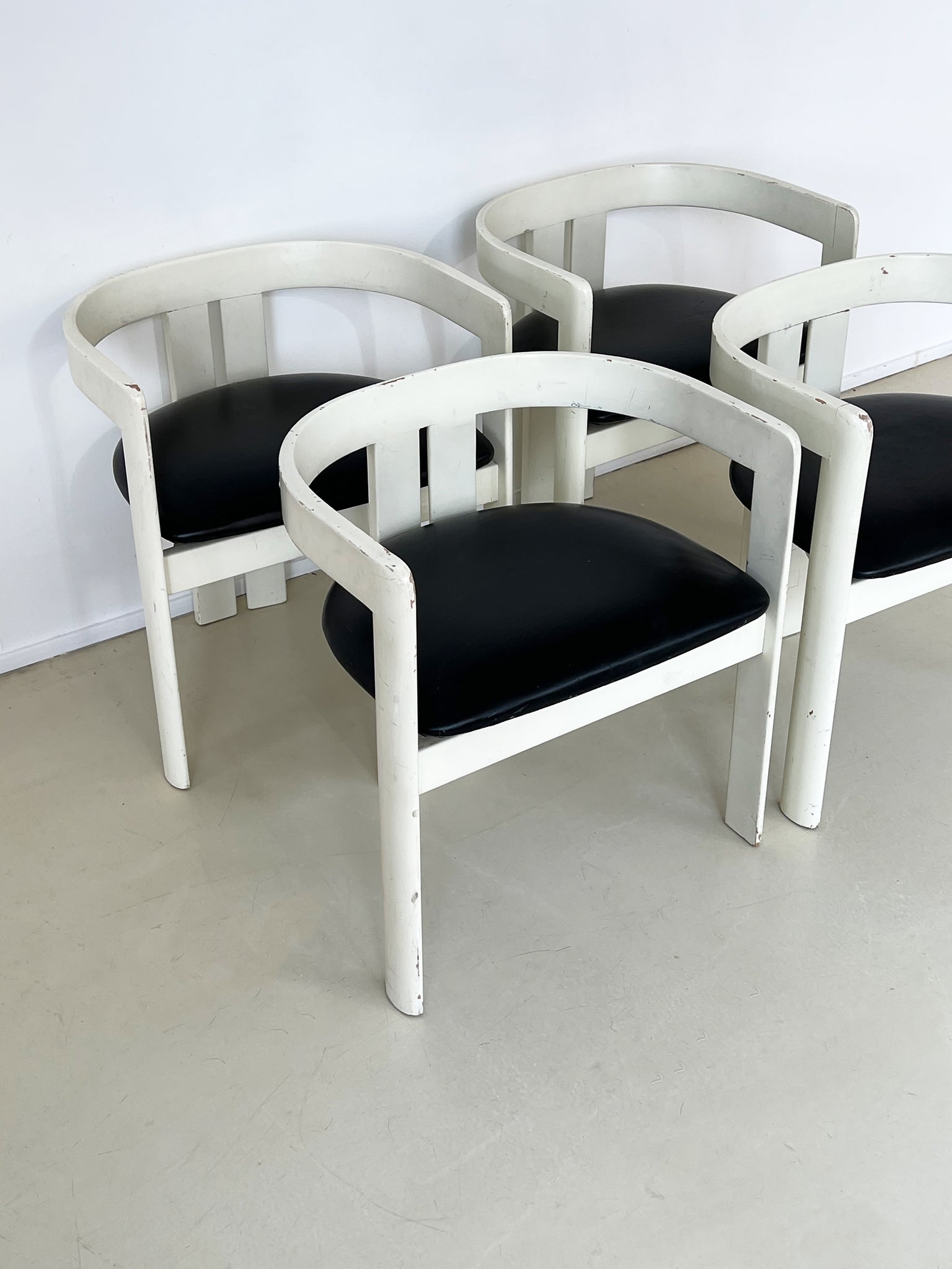 Vintage Set of 4 Pigreco Dining Chairs by Tobia Scarpa