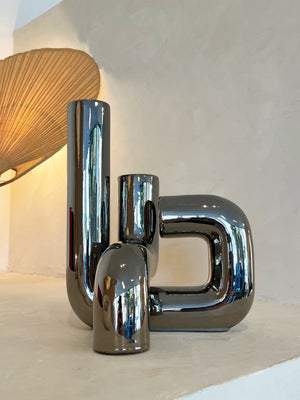 1970s Alvino Bagni for Raymor “Tubo” Vase Set, Italy