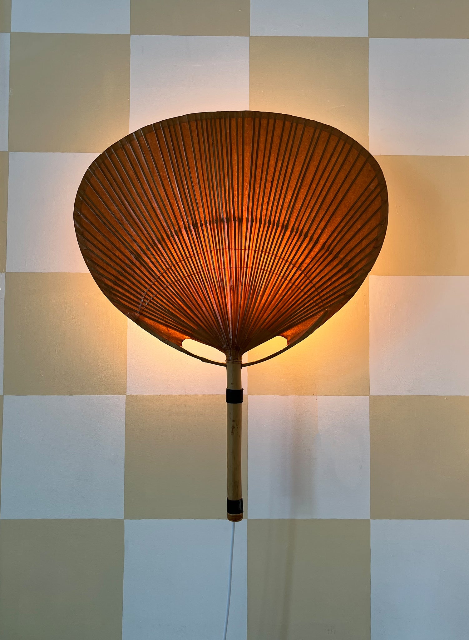 Ingo Maurer Uchiwa Wall Lamp by Ingo Maurer for M Design, Germany 1970s