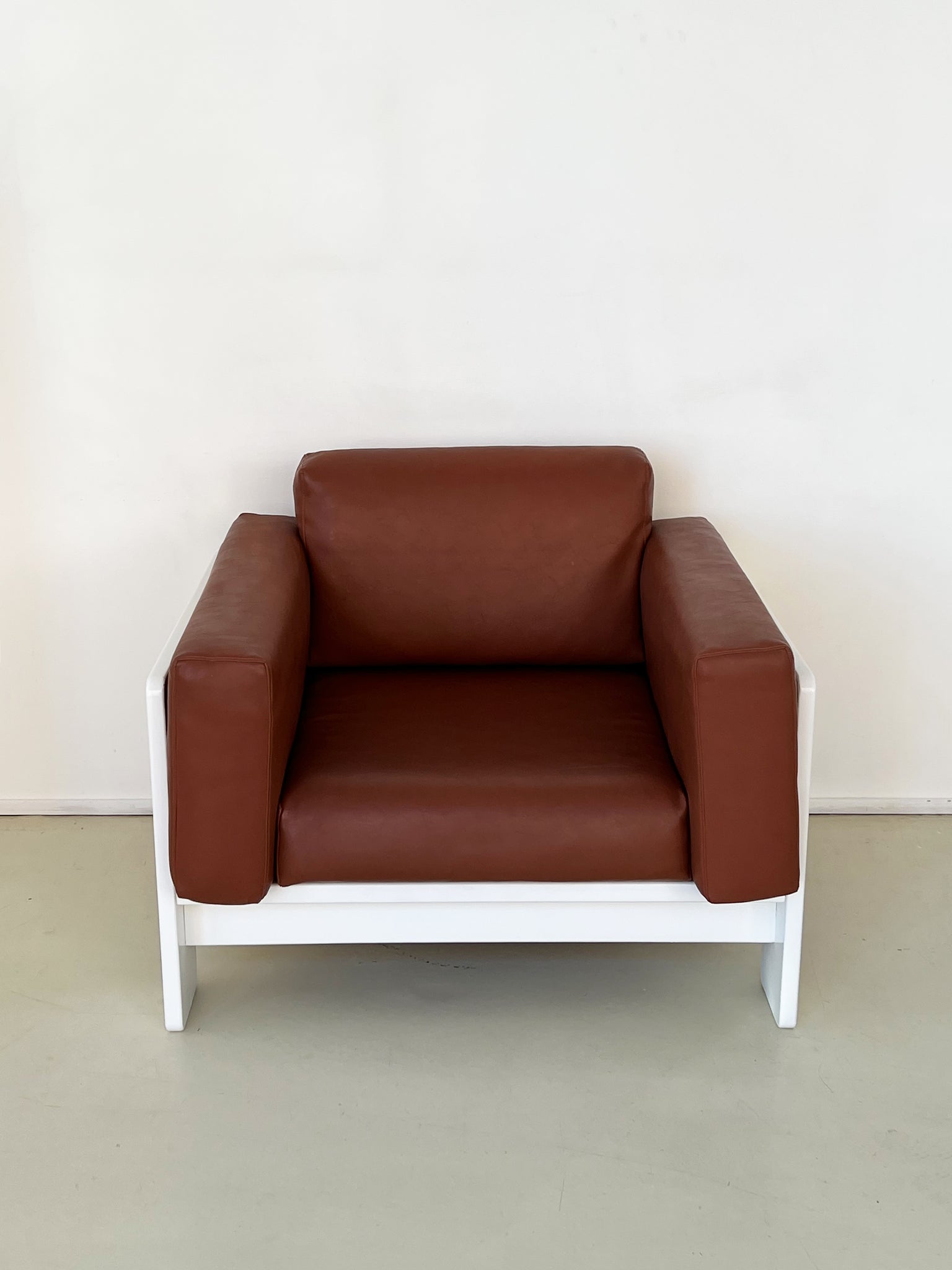 Vintage 1970s White Bastiano Club Chair by Tobia Scarpa