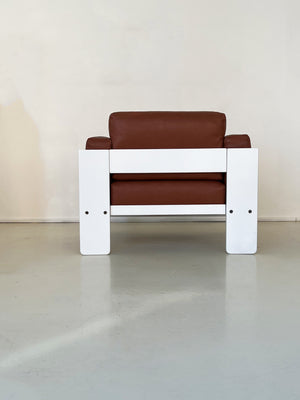 Vintage 1970s White Bastiano Club Chair by Tobia Scarpa