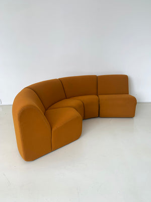 1970s Italian "Tappo" Mustard Modular Sofa by John Mascheroni for Vectra