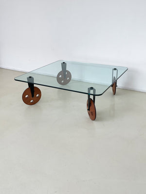 1970s Glass Coffee Table by Gae Aulenti for Fontana Arte