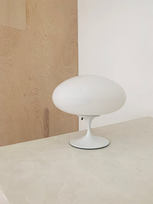 1960s White Mushroom Laurel Lamp