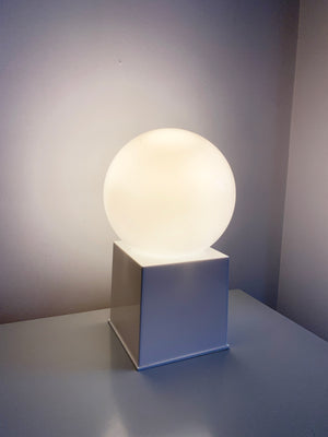 1970s White Orb Lamps
