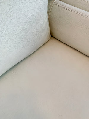 1971 White Vinyl Maurice Villency 3-Seater Sofa
