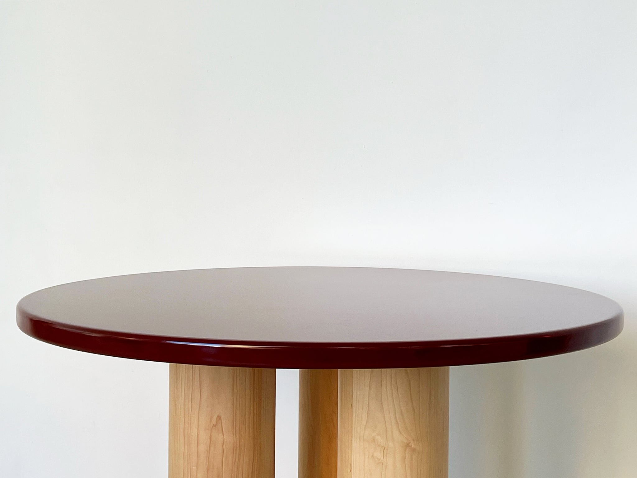 The Pier Table in Wine Red and Maple