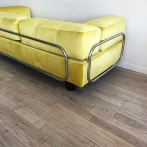 1960s Adrian Pearsall For Craft Yellow Sofa