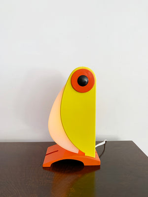 1968 Yellow Toucan Table Lamp by Old Timer Ferrari, Italy