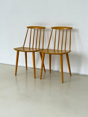 Pair of Vintage Danish J77 Chairs by Folke Pålsson for FDB Møbler