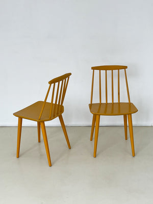 Pair of Vintage Danish J77 Chairs by Folke Pålsson for FDB Møbler